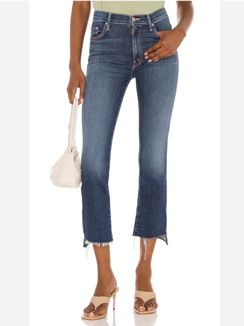 MOTHER The Insider Crop Step Fray Girl Crush Size 27